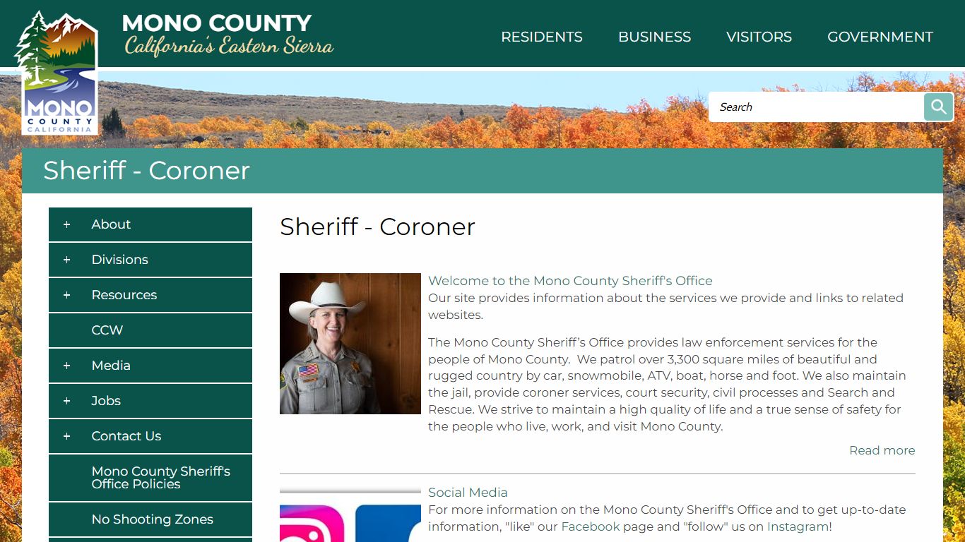 Sheriff - Coroner | Mono County California